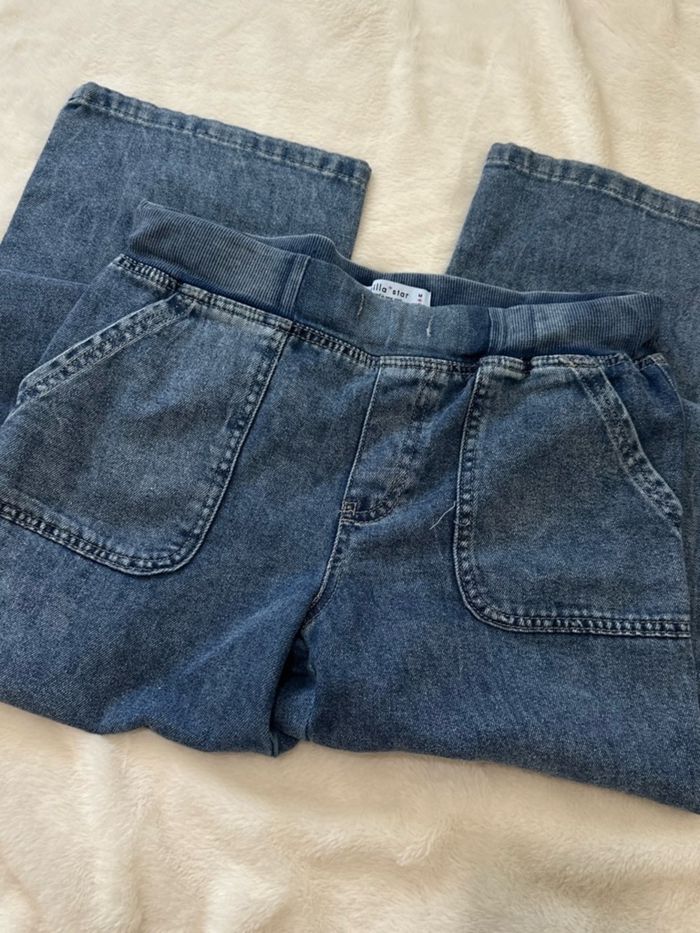 Women's Blue Denim Jogger Jeans